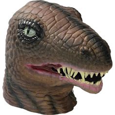 Love a Jurassic Park theme? Well, this Latex Full Raptor Head Mask can accommodate the look for this Halloween. Featuring a rubber latex green mask that can be great for a costume theme party play or a good scare! You can creep up on your friends in the darkness wearing this mask for a cool prank! | Rubies | Raptor Full Head Mask, Multi (Multicolor, One Size) | Maisonette collects the best children’s products from around the world (unlike Zulily, Etsy, The Tot, Farfetch Kids, Childrensalon, Crat Scary Halloween Masks, Raptor Dinosaur, Dinosaur Mask, Real Dinosaur, Dinosaur Head, Galapagos Tortoise, Dinosaur Costume, Head Mask, Halloween Costume Accessories