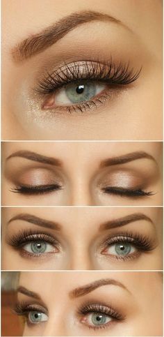 Wedding Makeup Blue, Eyeshadow Tutorial For Beginners, Simple Eyeshadow, Makeup Tip, Beauty Make-up