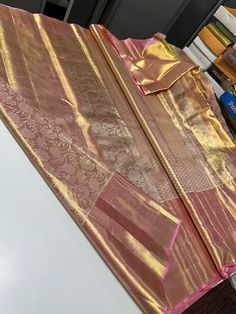 for orders and details whatsapp to +91-799 791 2614 Wedding Silk Saree Indian Bridal, Saree Engagement, Muhurtham Saree, Bride Sarees, Gold Silk Saree, Simple Bridal Hairstyle, Celebration Outfit, Saree Kuchu New Designs, Reception Saree