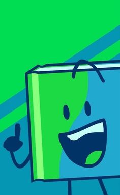 an open book with a happy face on it's front cover and arms in the air