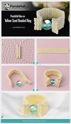 instructions for how to make beaded bracelets with pearls and beads on the side