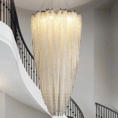 Alleri Collection Crystal Chandelier Duplex Staircase, Staircase Hallway, Crystal Chandeliers For Living Room, Entryway Chandelier, King Or Queen, Pendant Lighting Dining Room, Dining Room Light Fixtures, Staircase Chandelier, Kitchen Lighting Fixtures