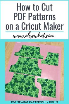 the instructions for how to cut paper patterns on a cricut maker with text overlay