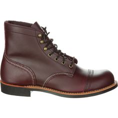 Red Wing Heritage - 6-Inch Iron Ranger Boot - Men's - Oxblood Mesa Classic Work Boots With Rubber Sole And Snip Toe, Leather Lace-up Boots With Steel Toe, Classic Outdoor Combat Boots With Reinforced Toe, Outdoor Work Boots With Leather Sole And Round Toe, Leather Sole Ankle Work Boots For Outdoor, Classic Steel Toe Boots For Walking, Outdoor Work Boots With Rubber Sole And Plain Toe, Moto Boots With Vibram Sole For Outdoor Work, Goodyear Welt Construction Cap Toe Work Boots