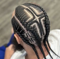 Braids For Men With Straight Hair, Mens 4 Cornrows, Male Cornrows Hairstyles, Cross Braids Hairstyles Men, Men Braiding Hairstyles, Male Stitch Braids, Guys Braids Men Hairstyles