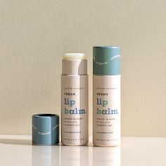 NEW! A 3 pack of our new vegan lip balm line! Our lip balms are delicately handcrafted with natural and high quality ingredients that repair and hydrate chapped lips. All of our ingredients are 100% natural and are sustainably and ethically sourced. Ingredients Peppermint: *shea butter (butyrospermum parkii), *sunflower seed oil (helianthus annuus), sunflower seed wax (helianthus annuus cera), *pure peppermint essential oil (mentha piperita) Unscented: *shea butter (butyrospermum parkii), *sunfl Lip Balm Packaging Design, Lip Balm Packaging Ideas, Lip Balm Packaging, Freetime Activities, Eco Store, Birthday Card Drawing, Vegan Lip Balm, Cosmetic Packaging Design, Helianthus Annuus