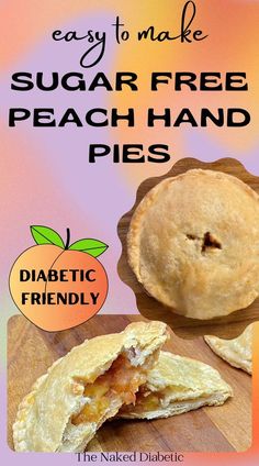 Gd Recipes, Sf Desserts, Sugar Free Apple Pie, Peach Hand Pies, Summer Pie Recipes, Sugar Free Pie, Sweets For Diabetics, Hand Pie Recipes, Gluten Free Pastry