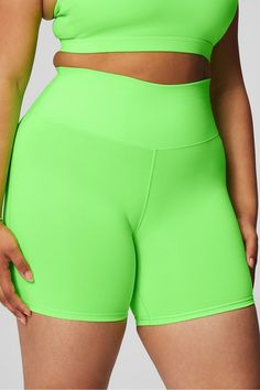 Boost PowerHold® High-Waisted 6'' Short Fabletics green female Activewear >> Womens >> Bottoms >> Shorts PowerHold regular Training 4-Way Stretch/Chafe-Resistant/Hidden Pockets/Moisture-Wicking/UPF Protection Green Athletic Shorts With Built-in Liner For Workout, Green Athletic Shorts With Built-in Shorts For Workout, Green Compression Sports Bottoms, Green Activewear With Built-in Shorts, Green High Waist Activewear For Pilates, Green Stretch Athletic Shorts With Go-dry Technology, Green Athleisure Training Shorts, Green Athleisure Athletic Shorts For Workout, Green Go-dry Shorts For Gym