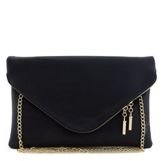 PRICES MAY VARY. Oversize 12" (W) x 8" (H) x 1" (D) Zipper closure with magnetic snap button Detachable 47" chain strap with 21" drop Faux leather & gold tone hardware 2 open pockets, 1 zipper pocket & 6 card slots inside This oversized envelope purse is perfect for formal event or night out Envelope Clutch Purse, Crystal Handbag, Large Envelope, Clutch Bag Wedding, Womens Handbag, Envelope Clutch Bag, Best Purses, Bag With Chain, Ladies Clutch