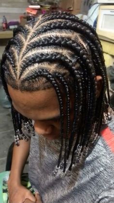 Man Hairstyles Braids, Braids With Front Pieces Out, Unique Braids For Men, Juicy Twists Men, Mens Braid Styles For Men, Dyed Braids Men, Box Braids With Highlights, Twists Black Men Hair, Boy Braid Styles