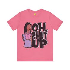 Step back into the world of the iconic 90s animated series Daria with our exclusive Bella+Canvas 3001 T-Shirt featuring Jodie Landon and her memorable quote, "Oh, Shut Up." Perfect for fans of the show, this t-shirt brings a touch of nostalgia and humor to your wardrobe. Made with premium quality materials, this tee ensures maximum comfort and durability, making it a must-have for any Daria enthusiast. Key Features Premium Quality Fabric: Made from 100% Airlume combed and ring-spun cotton for a Funny Character Print Streetwear T-shirt, Pop Culture Cartoon Print T-shirt For Streetwear, Relaxed Fit T-shirt With Funny Print For Fans, Pop Culture Slogan Tops With Relaxed Fit, Relaxed Fit Slogan Tops For Pop Culture, Pop Culture T-shirt With Character Print And Relaxed Fit, Pop Culture Slogan T-shirt Crew Neck, Pop Culture Slogan T-shirt, Pop Culture Relaxed Fit Shirt With Letter Print