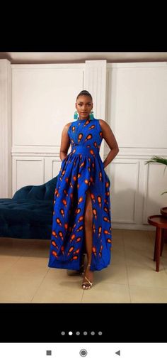 This beautiful sleeveless dress with front opening is perfect for your wedding ceremony, dinner invites, birthday parties and other special events and outings. It can be customized and adjusted according to buyer's preferences and sizes. Please feel free to start a conversation for more enquiry. Turtleneck Maxi Dress, African Couple, Ankara Outfits, Couples African Outfits, Anniversary Outfit, Ankara Clothing, Nigerian Weddings, Ankara Gown, Female Dress