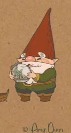 an image of a gnome holding a plate