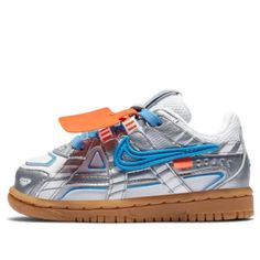 Nike OFF-WHITE x Rubber Dunk TD 'University Blue' Grey/University Blue Infant/Toddler Shoes Gifts For Newborns, Nike Off White, Trendy Shoes Sneakers, Pretty Shoes Sneakers, Cute Sneakers, Hype Shoes, Luxury Sneakers, Girly Shoes