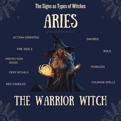 the signs as types of witches are shown in this graphic above it's description