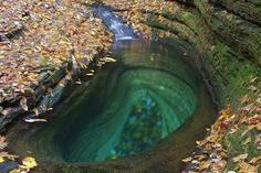 the water is very clear and blue in the fall