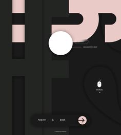 an abstract black and pink website design