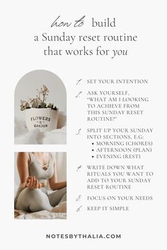 How To Build The Best Sunday Reset Routine | Notes by Thalia Spring Reset Routine, Sunday Reset Routine Checklist, Sunday Reset Checklist, How To Reset Your Life, Life Reset Checklist, Routine Reset, Sunday Reset Aesthetic, Sunday Rituals