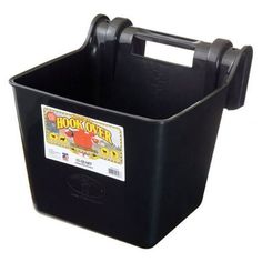 a black plastic container with two handles