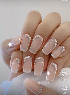 Wedding Nail Art, Wedding Nail Art Design, Casual Nails, I Love Nails, Nails Desing, Bridal Nails