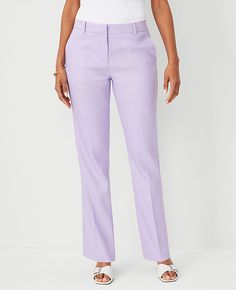 Elevate your wardrobe with the sophisticated charm of Ann Taylor's The Sophia Straight Pant in Linen Twill. Tailored to flatter with a curvy fit, these pants offer a structured silhouette that skims the legs for a polished and timeless look. Perfect for both office and casual settings, the Lavender Latte hue adds a subtle touch of color to your ensemble.

- **Size:** 0 (Regular)
- **Color:** Lavender Latte
- **Material:** 54% Linen, 29% Polyester, 15% Viscose, 2% Spandex
- **Fit:** Curvy, tailor Lavender Latte, Boutique Pants, Line Shopping, Fall Winter Wardrobe, Twill Pants, Slim Fit Pants, Work Pants, Straight Pants, Linen Women