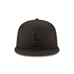 The Los Angeles Dodgers Basic Black on Black 9FIFTY Snapback features an embroidered Dodgers logo at the front panels with an adjustable snapback closure at the rear. Black Adjustable Six-panel Snapback Hat, Black Adjustable Baseball Cap, Classic Black Snapback Hat With Embroidered Logo, Black Hat With Embroidered Logo And Flat Brim, Black Flat Brim Hat With Embroidered Logo, Black Six-panel Snapback Hat For Baseball Season, Black Snapback Baseball Cap With Logo Patch, Classic Black Snapback Hat With Logo Patch, Black Adjustable Fit Baseball Cap With Flat Brim