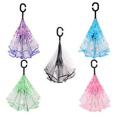 Transparent Cherry Blossom Inverted Umbrella Cherry Blossom, Blossom, Cherry, Drop Earrings