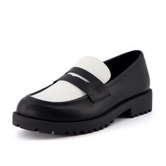 PRICES MAY VARY. Soft Vegan Leather Upper Easy on / off Memory Foam padding Premium Outsole 1 Inch Heel Stride in fashion and comfort with these loafers. These shoes feature soft Memory foam padding that will keep you comfy throughout your day! Contrast Design, White Slip, Style Statement, Shoes Online, Flat Shoes Women, Perfect Pair, Loafer Flats, Memory Foam, Vegan Leather