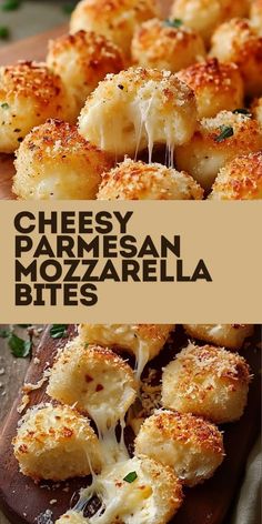 cheesy parmesan mozzarella bites are the perfect appetizer