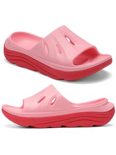 Womens Recovery Sandals Slides For Mens Sport For Sandals Comfortable Orthotic Athletic Arch Support Slides, Lightweight Cloud Slippers Thick Cushion Open Toe Pink Y2K        Women Shoes, size features are:Bust: ,Length: ,Sleeve Length: Cloud Slippers, Recovery Sandals, Sandals Comfortable, Y2k Women, Pink Y2k, Women Sports, Sport Sandals, Sports Equipment, Arch Support