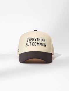 You’re far from common and people need to know that. Our Everything But Common Trucker Hat is just the accessory you need. Coming in a two-tone brown and tan colorway and a two-tone charcoal and tan colorway, this snapback hat will go with any look you’re putting together. For more embroidered trucker hats, shop our full apparel line. Everyday Brown Trucker Hat With Flat Bill, Brown Flat Bill Trucker Hat For Everyday, Brown Trucker Cap For Everyday, Brightening Skincare, Kristin Cavallari, Layered Jewelry, Engraved Jewelry, Beauty Items, Beauty Accessories