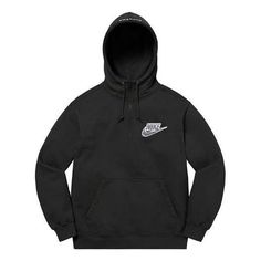 Supreme x Nike Half Zip Hoodie 'Black' DB2842 Black Half-zip Hoodie For Sports, Supreme Zip Up Hoodie, Functional Black Half-zip Sweatshirt, Black Urban Half-zip Windbreaker, Nike Half Zip, Supreme X Nike, Urban Nylon Hoodie With Double-lined Hood, Half Zip Hoodie, Half Zip