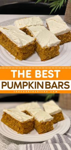 You'll love these pumpkin cream cheese bars! This simple fall recipe is foolproof and makes plenty for everyone. Moist, flavorful, and topped with cream cheese frosting, these easy pumpkin bars are the BEST. Save this one-bowl pumpkin recipe for dessert! Cream Cheese Frosting For Pumpkin Bars, Pumpkin Bars With Cream Cheese Frosting, Desserts With Pumpkin, Best Pumpkin Bars, Pumpkin Dessert Bars, Pumpkin Bars Recipe, Easy Pumpkin Bars, Pumpkin Bars With Cream Cheese, Halloween Tray