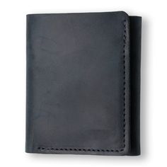 "A trifold wallet for the man that carries it all. Hold up to 12 cards (plus cash) in this distressed leather men's wallet. Handcrafted from minimally processed leather and designed to last. ✔ DESIGNED TO LAST: Each leather trifold wallet is crafted from minimally processed cowhide that varies in grain pattern and markings-for crafts as unique as you. ✔ 12 CARD CAPACITY: 6 card slots hold up to 12 cards comfortably. ✔ ID CARD & CASH POCKET: Clear plastic sleeve for your ID Card and an ample Cash Wallet, Leather Trifold Wallet, Custom Wallet, Men's Wallet, Personalised Gifts For Him, Charcoal Black, Leather Wallet Mens, Trifold Wallet, Id Holder