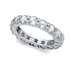 Brilliant Round Cut Eternity Band - 3.75 mm - Finished in Pure Platinum - CRISLU Affordable Fine Jewelry, Nautical Jewelry, Cubic Zirconia Jewelry, Eternity Band Ring, Eco Friendly Jewelry, Meaningful Jewelry, Bridal Bracelet, Ring Pendant Necklace, Religious Jewelry