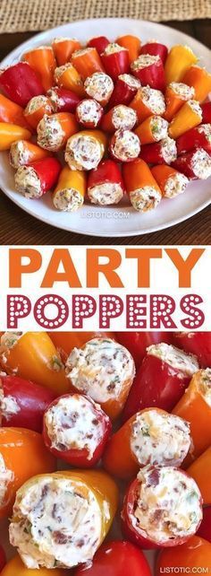 party poppers are an easy appetizer to serve at your next party