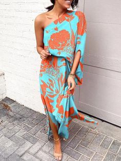 Boho Styl, Boho Mode, One Sleeve Dress, Maxi Dress Outfit, Mode Boho, Dress Sleeve Styles, Mini Robes, Vacation Wear, Half Sleeve Dresses