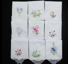 Perfect for ladies to use daily at work, school, or any event that they need to go to 	Soft to use on skin and face to keep you clean and hygienic 	With pretty lace and embroidered flower designs that gives elegance 	Material: 100% Cotton 	Dimensions: 28 x 28cm 	Package content: 3 x Ladies Handkerchiefs Embroidered Flower Floral Embroidered Handkerchiefs For Spring Wedding, Spring Wedding Handkerchiefs With Floral Embroidery, Floral Embroidered Handkerchiefs For Spring Gift, Spring Handkerchiefs With Floral Embroidery As Gift, Spring Gift Handkerchiefs With Floral Embroidery, Spring Floral Embroidery Handkerchiefs As Gift, Flower Shaped Embroidered Handkerchiefs For Gift, Flower-shaped Embroidered Handkerchiefs For Gifts, Embroidered Flower Handkerchiefs For Gifts