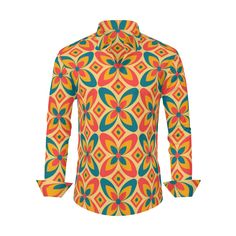 Embrace the spirit of the groovy 70s, disco shirt era with our Groovy 70s Shirt Style, a nod to the iconic 70s clothing style that exudes Hippie Shirt charm. This Multicolor Shirt for Men is designed to transport you back to the era of free-spirited fashion, featuring a vibrant and lively Floral Print that captures the essence of Hippie Style.Crafted from 100% Polyester, this long-sleeved shirt offers both comfort and style. With its multicolor design and absence of a pocket, it showcases a clea 70s Clothing Style, The 70s Aesthetic, 70s Style Clothing, 70s Clothing, Groovy 70s, 70s Shirts, 70s Aesthetic, Disco Shirt, Hippie Shirt