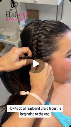 Headbands That WOW: Creative Braided Styles for Every Occasion Braids For Soccer Players, How To Do Headband Braid, Around The Head Braid, How To Do Braided Headband, How To Headband Braid, How To Make A Braid Crown, Braided Hair Headband, Halloween Braids Hairstyles, Hard Braided Hairstyles