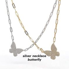 1. Since butterfly symbolize happiness, love, and inspiration, this butterfly gift is perfect to give to your daughter, niece, granddaughter, or sister on occasions like Christmas, Birthday, or Graduation. Show your love to those special people in your life;
2. This womens necklaces can be worn paired with other necklaces for versatile styling;
3.Affordable alterative to diamonds-buy cubic zirconia:
4.Suitable for women at most age;

Material: Sterling Silver,14K Gold Plated,Cubic Zirconia,Rhodium

Weight: 5.2g
Pendant Length: 1.8cm
Pendant Width: 1.4cm
Length: 16"+2" Diamond Butterfly Necklace, Diamond Butterfly, Butterfly Gifts, Jewelry By Material, Pendant For Women, Butterfly Necklace, Christmas Birthday, Necklace Pendant, Diamond Pendant