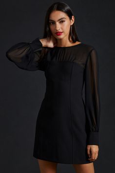 Rent Sheer Long-Sleeve Mini Dress from Nuuly. Pick 6 items for $98/month. Free shipping + returns. Long Sleeve Tunic Dress, Preppy Dresses, Grey Sweater Dress, Sheer Long Sleeve, Mini Sweater Dress, Mini Shift Dress, Long Sleeve Shirt Dress, Long Sleeve Mini, Dresses Black