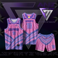 Pink Jersey Design Basketball, Pink Basketball Jersey, Basketball Jersey Design, Pink Basketball, Jersey Basketball, Cute Outfits