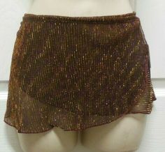 Brown Stretch Party Skirt, Stretch Brown Skirt For Party, Brown Stretch Skirt For Party, Ballet Wrap Skirt, Skirt Aesthetic, Glitters Skirt, Mini Wrap Skirt, Skirt Style, Dance Costume