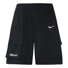 Nike Air Nsw Short Repel Multiple Pockets Cargo Shorts Black CU4127-010 (Men's) Nike Cargo Shorts For Streetwear, Nike Streetwear Shorts With Pockets, Cargo Shorts Black, Short Cargo, Black Nike, Shorts Black, Black Nikes, Cargo Shorts, Nike Air