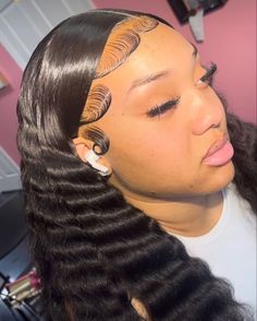 Braided Ponytail Black Hair, Cute Weave Hairstyles, Natural Hair Bun Styles, Creative Hair Color, Wig Install, Wig Ideas, Baby Hairs, Hairstyle Inspo