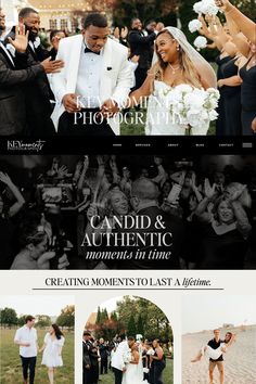 the wedding website is clean and ready to be used for photoshopped, but it doesn't look like that