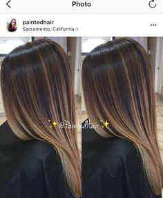 Ombré Highlights On Brown Hair, Balayage Highlights On Dark Hair, Lighter Brown Hair Color, Lighter Brown Hair, Balyage Long Hair, Cool Brown Hair, Girl Hair Colors, Cute Hair Colors