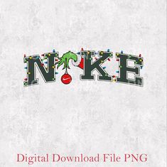 digital file png font with christmas ornaments and baubles on the bottom right hand corner