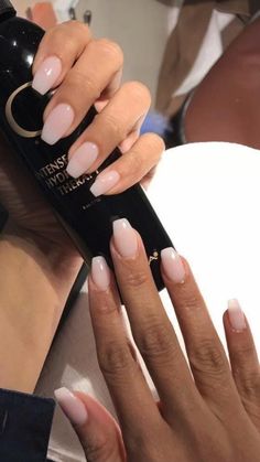 Natural Acrylic Nails, Unghie Sfumate, Organic Nails, Nails Done, Dip Powder Nails, Dipped Nails, Dip Powder, Nails Inspo